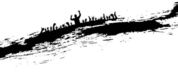 Предпосылки / контекст abstract with happy crowd people Applause cheerful people in party Cheer silhouette crowd in sport event
 .