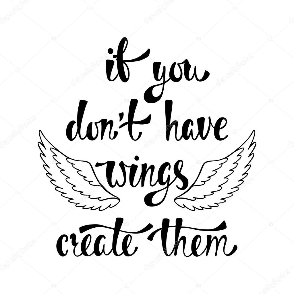 If you don't have wings, create them