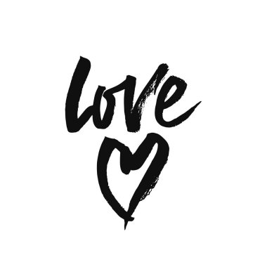 Seviyorum. Romantik el yazısı ifade