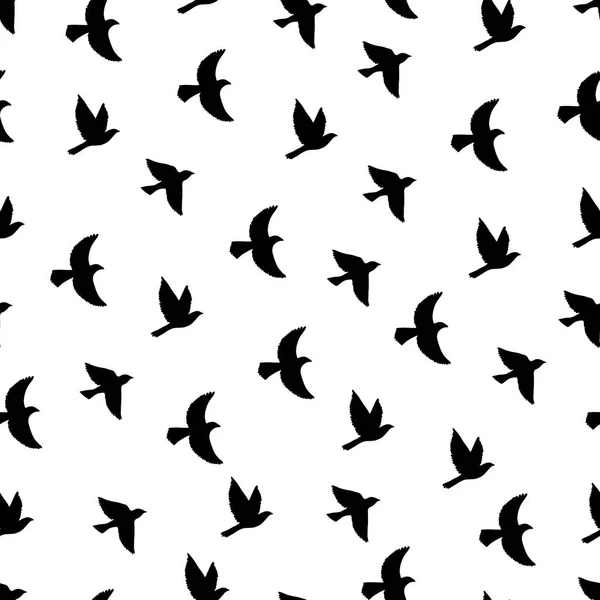 Aves voladoras patrón sin costura . — Vector de stock