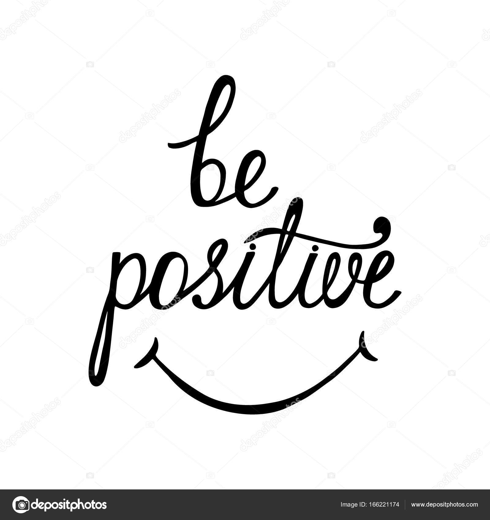 Download Be positive. Inspirational quote about happy. — Stock ...