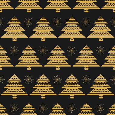 Noel süs ağaçları ile arka plan. Tatil tek renkli seamless modeli. 