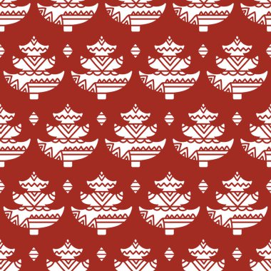 Noel süs ağaçları ile arka plan. Tatil tek renkli seamless modeli. 