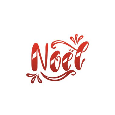 Noel. Elle çizilmiş hat metin. Tatil tipografi tasarımı. Noel tebrik kartı.