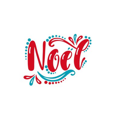 Noel. El yazısı yazıt için tebrik kartı, davet, kartpostal, baskı, poster. Tipografi tatil mesajı.