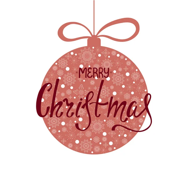 Veselé Vánoce. Handdrawn nápis pro blahopřání nebo pozvání — Stockový vektor