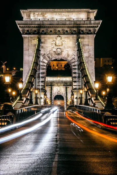 Gece görünümü, Chain Bridge, Budapeşte
