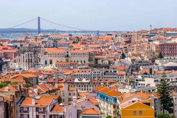 Lisbon from the viewpoint of Graca — Stock Photo, Image