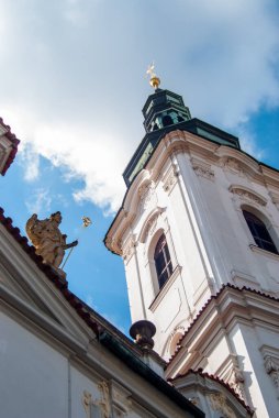 Strahov Manastırı 'nın mimarisi ve binaları. Prag, Çek Cumhuriyeti.