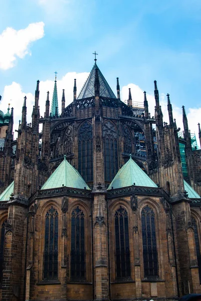 Fachada Catedral de San Vito, Praga Checa — Foto de Stock