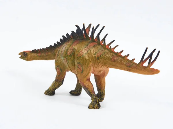 Dinosaur rubber toy isolated on white — Stock Photo, Image