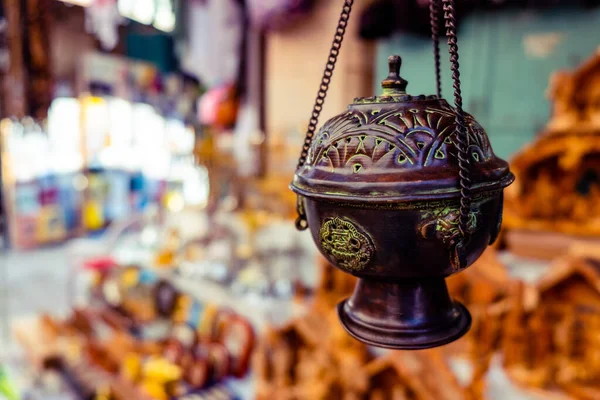 Arabian lamp at Street market bazaar in old Jerusalem,