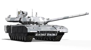T-14 Tank, Rusya - 9 Mayıs 2015, Moskova, Kızıl Meydan, 3d render illüstrasyon