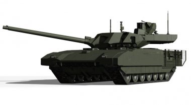 T-14 Tank, Rusya - 9 Mayıs 2015, Moskova, Kızıl Meydan, 3d render illüstrasyon
