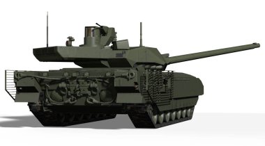 T-14 Tank, Rusya - 9 Mayıs 2015, Moskova, Kızıl Meydan, 3d render illüstrasyon