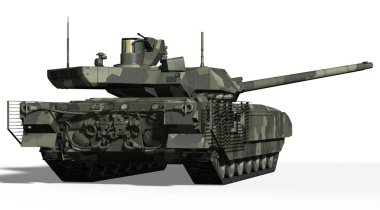 T-14 Tank, Rusya - 9 Mayıs 2015, Moskova, Kızıl Meydan, 3d render illüstrasyon