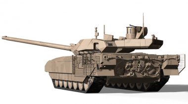 T-14 Tank, Rusya - 9 Mayıs 2015, Moskova, Kızıl Meydan, 3d render illüstrasyon