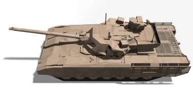 T-14 Tank, Rusya - 9 Mayıs 2015, Moskova, Kızıl Meydan, 3d render illüstrasyon
