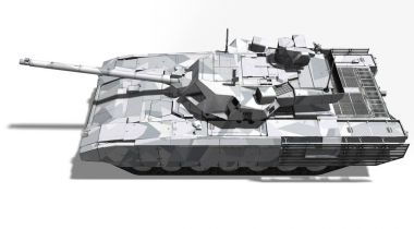 T-14 Tank, Rusya - 9 Mayıs 2015, Moskova, Kızıl Meydan, 3d render illüstrasyon