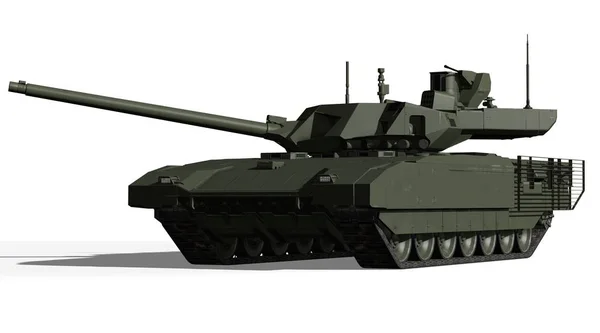 T-14 Tanque, Rússia - 9 de maio de 2015, Moscou, Praça Vermelha, 3D ilustração renderizada — Fotografia de Stock