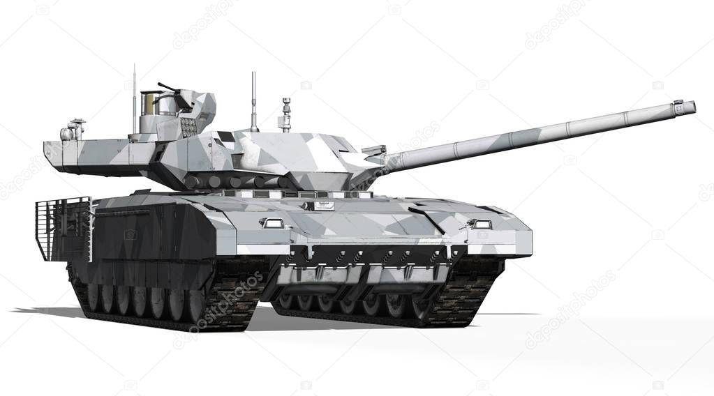 T-14 Tank, Russia - May 9, 2015, Moscow, Red Square, 3d rendered illustration