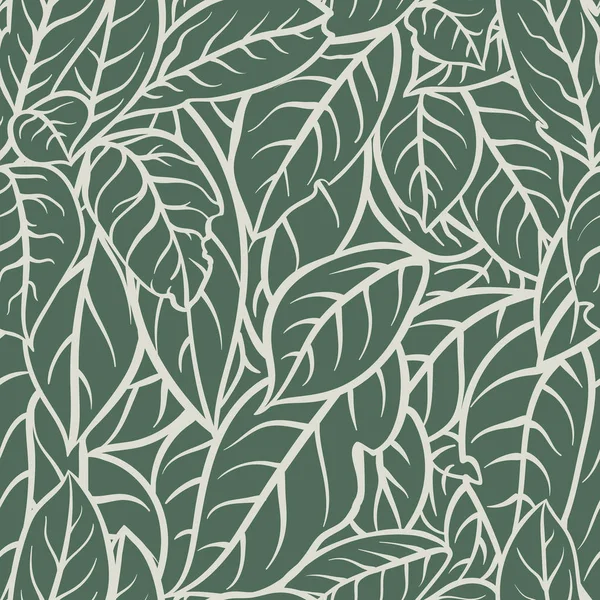 Yaprak döken anahat ile Seamless yeşil modeli.