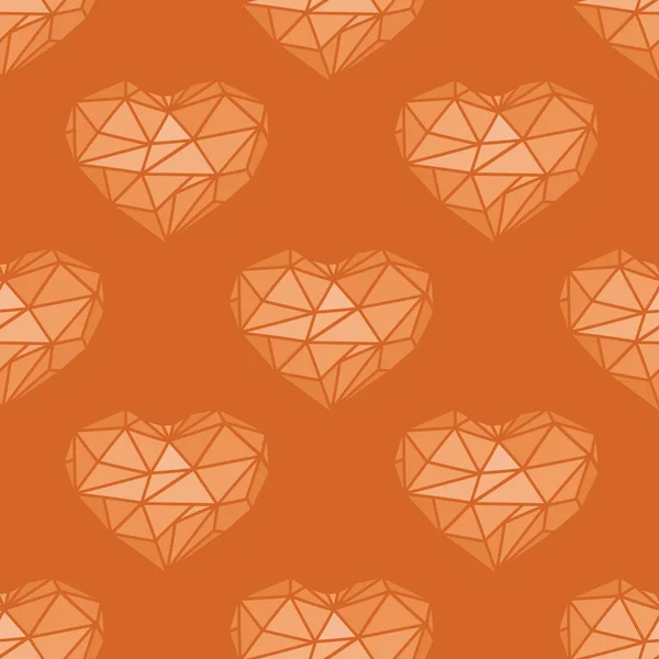 Vektör seamless modeli witn poligonal kalp.