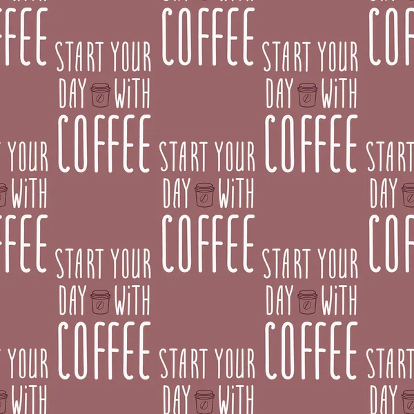 Vektör çizim sorunsuz kahve desen el çekilmiş.