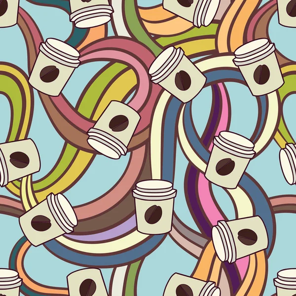 Seamless  Pattern on the coffee theme.
