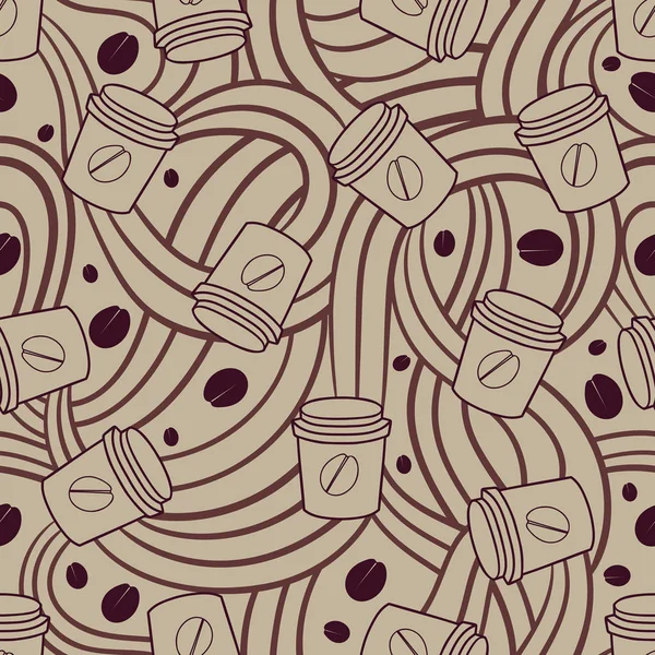 Kahve Tema seamless modeli. 