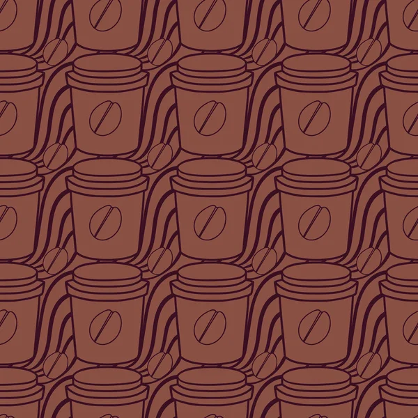 Kahve Tema seamless modeli.