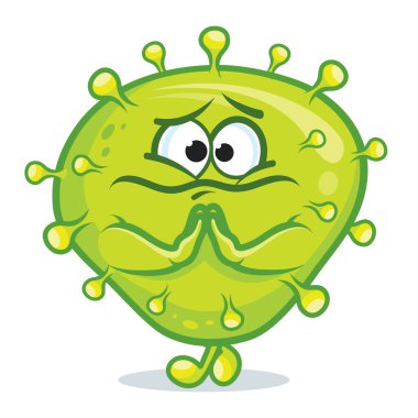 Coronavirus komik emoji karakter tasarımı