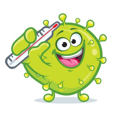 Coronavirus komik emoji karakter tasarımı