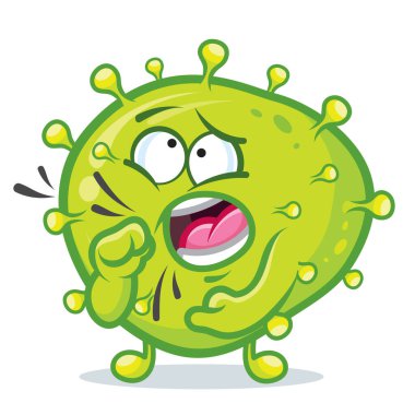 Coronavirus komik emoji karakter tasarımı