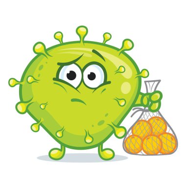 Coronavirus komik emoji karakter tasarımı