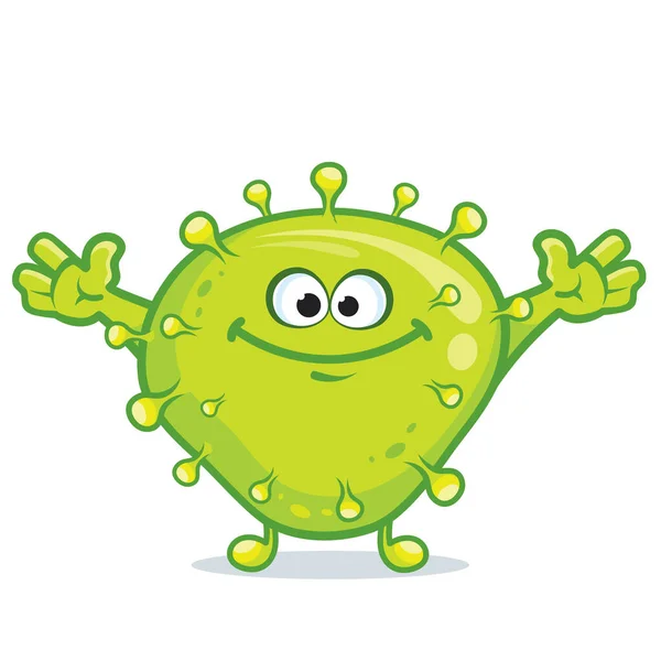 Coronavirus Divertido Diseño Carácter Emoji — Archivo Imágenes Vectoriales