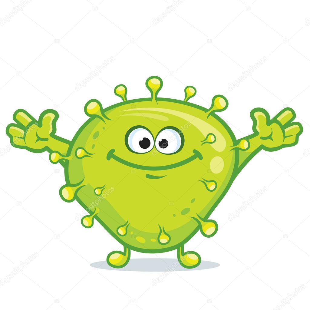 Coronavirus funny emoji character design