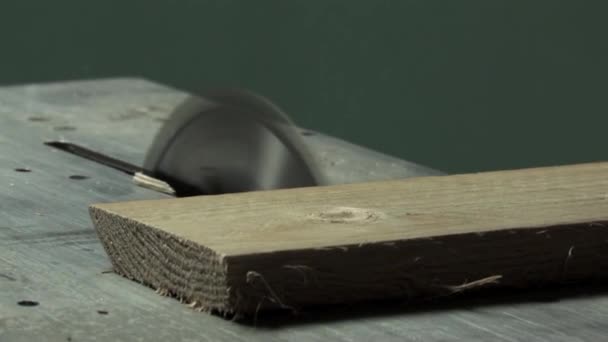 Sägewerk Holzschneidemaschine Holz Holzblock Spinnsäge Scheibensäge Arbeit — Stockvideo