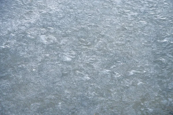 Παγωμένη Επιφάνεια Του Νερού Της Δεξαμενής Υφή Του Πάγου Coating — Φωτογραφία Αρχείου