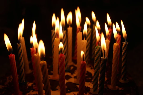 촛불달린 케이크 — 스톡 사진