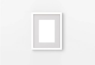 Duvardaki mockup fotoğraf çerçevesi