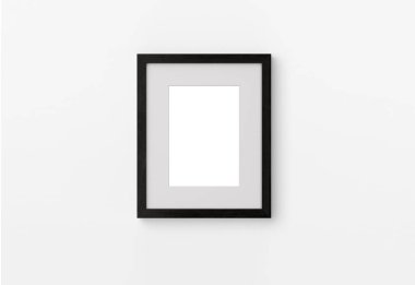 Duvardaki mockup fotoğraf çerçevesi