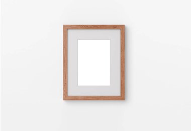Duvardaki mockup fotoğraf çerçevesi