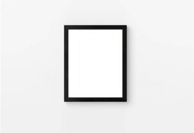 Duvardaki mockup fotoğraf çerçevesi