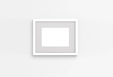 Duvardaki mockup fotoğraf çerçevesi