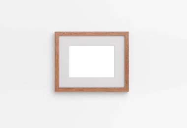 Duvardaki mockup fotoğraf çerçevesi