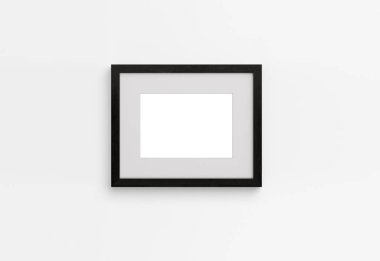 Duvardaki mockup fotoğraf çerçevesi