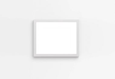 Duvardaki mockup fotoğraf çerçevesi