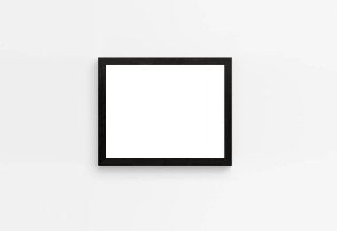 Duvardaki mockup fotoğraf çerçevesi
