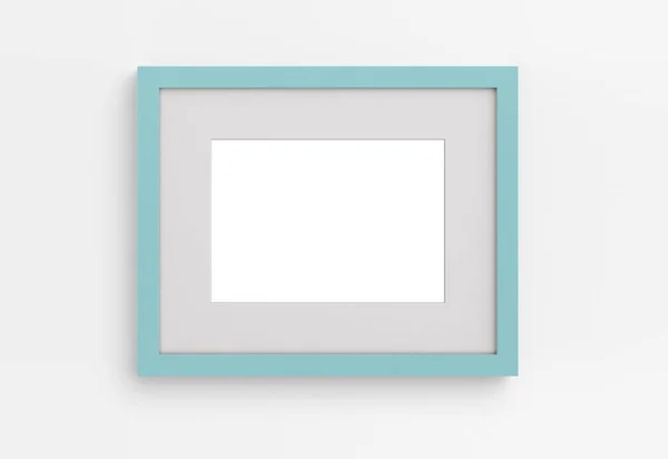  Duvardaki mavi fotoğraf çerçevesi